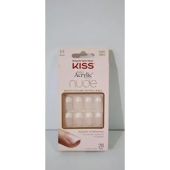 Kiss Salon Acrylic Nude Nails - Medium Length - 28 Count - Picture 1 of 2